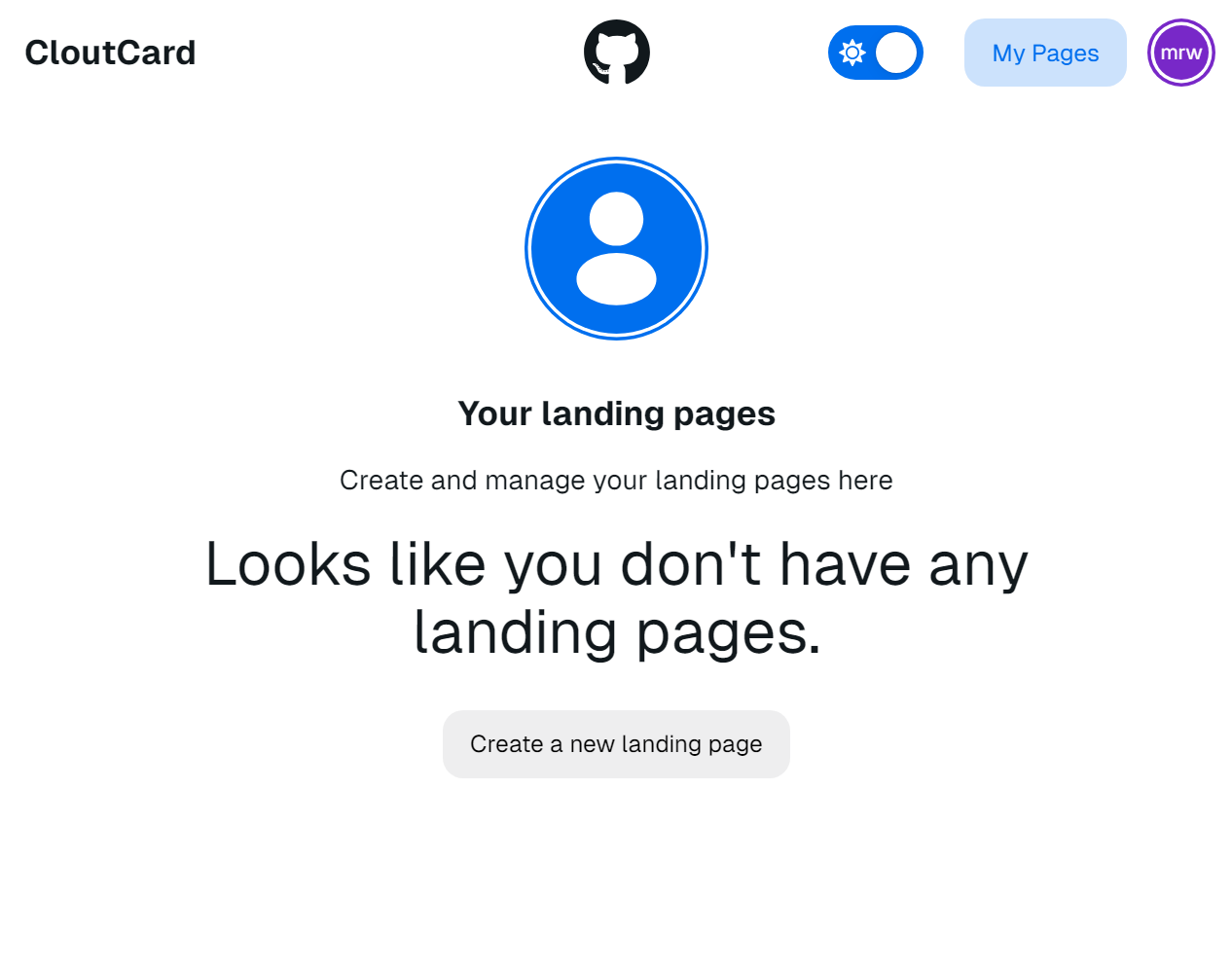 All my landing pages list